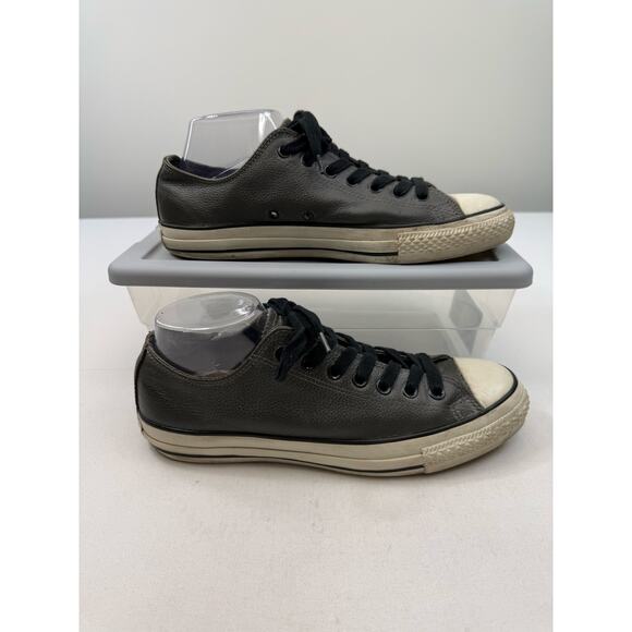 Converse x John Varvatos Gray Leather Low Top Sneakers Unisex M 8.5 Wm 10.5
